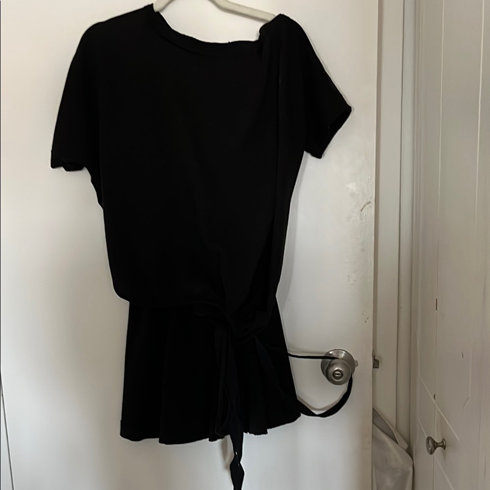 Elegant Black Women's outfit with matching culottes .  Hand made from Etsy